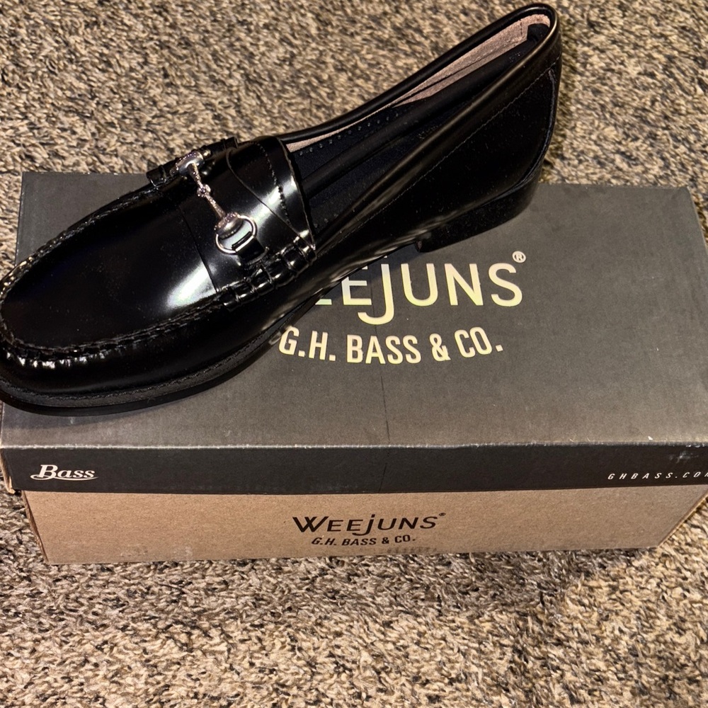 Weejuns G.H. Bass & Co. Black Leather Loafers